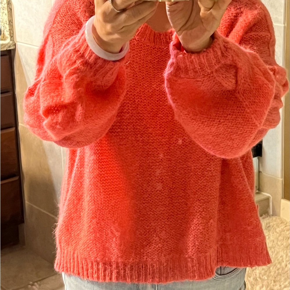 Vibrant Pink Knit Pullover S
